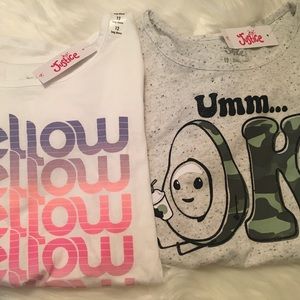NWT Justice Long Sleeve T-Shirt Bundle (2)